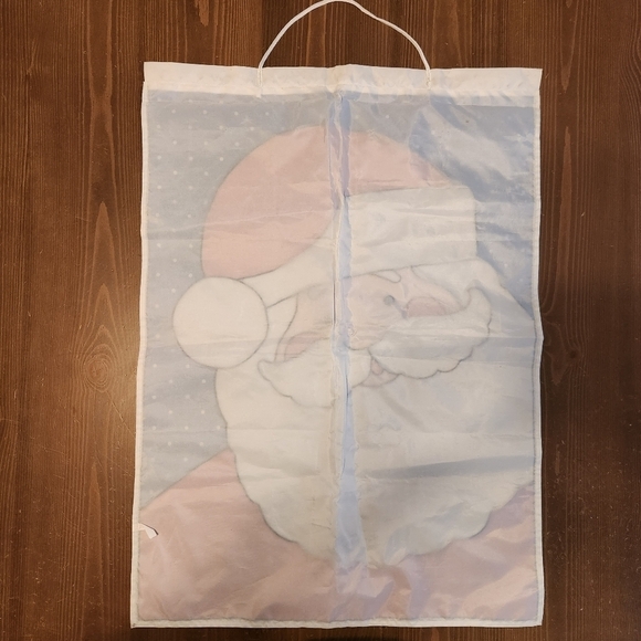 Vintage Avon Santa Claus Banner/Flag - Indoor Outdoor 21" x 29" Christmas Flag - Picture 8 of 12